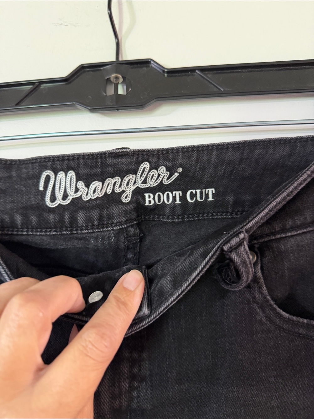 Wrangler Black Flared Wide-Leg Jeans - Picture 2 of 5